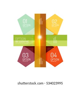 Vector geometric abstract infographic background template for workflow layout, diagram, number options or web design