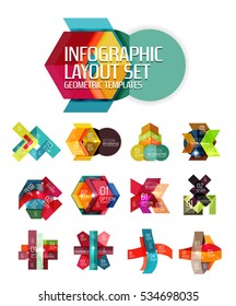 Vector geometric abstract infographic background template for workflow layout, diagram, number options or web design