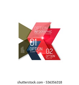 Vector geometric abstract infographic background template for workflow layout, diagram, number options or web design
