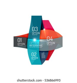 Vector geometric abstract infographic background template for workflow layout, diagram, number options or web design