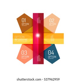 Vector geometric abstract infographic background template for workflow layout, diagram, number options or web design