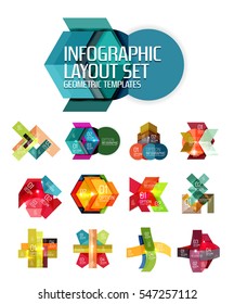 Vector geometric abstract infographic background template for workflow layout, diagram, number options or web design