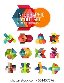 Modelo de plano de fundo infográfico abstrato geométrico vetorial para layout de fluxo de trabalho, diagrama, opções de número ou design da Web