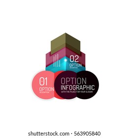 Vector geometric abstract infographic background template for workflow layout, diagram, number options or web design