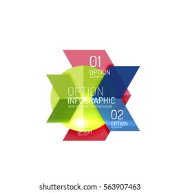 Plantilla de fondo de infografía abstracta geométrica vectorial para diseño de flujo de trabajo, diagrama, opciones de número o diseño web