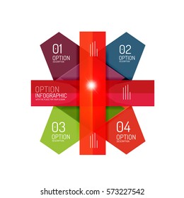 Vector geometric abstract infographic background template for workflow layout, diagram, number options or web design