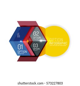 Plantilla de fondo de infografía abstracta geométrica vectorial para diseño de flujo de trabajo, diagrama, opciones de número o diseño web
