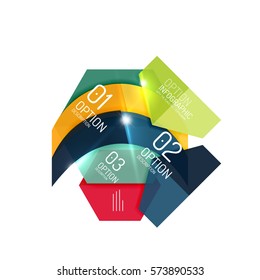 Vector geometric abstract infographic background template for workflow layout, diagram, number options or web design