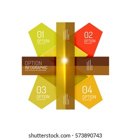 Vector geometric abstract infographic background template for workflow layout, diagram, number options or web design