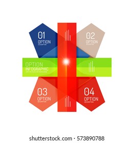 Plantilla de fondo de infografía abstracta geométrica vectorial para diseño de flujo de trabajo, diagrama, opciones de número o diseño web
