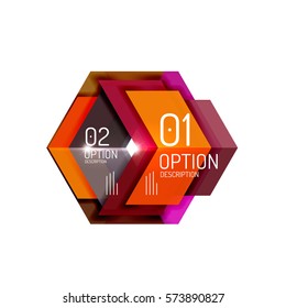 Plantilla de fondo de infografía abstracta geométrica vectorial para diseño de flujo de trabajo, diagrama, opciones de número o diseño web