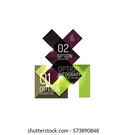 Plantilla de fondo de infografía abstracta geométrica vectorial para diseño de flujo de trabajo, diagrama, opciones de número o diseño web