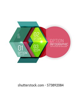 Vector geometric abstract infographic background template for workflow layout, diagram, number options or web design