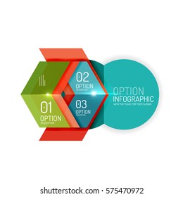 Vector geometric abstract infographic background template for workflow layout, diagram, number options or web design