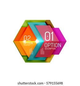 Vector geometric abstract infographic background template for workflow layout, diagram, number options or web design