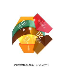 Vector geometric abstract infographic background template for workflow layout, diagram, number options or web design