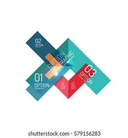 Vector geometric abstract infographic background template for workflow layout, diagram, number options or web design