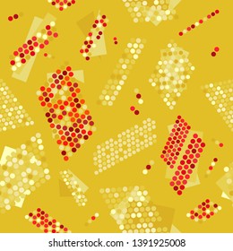 Vector geometric abstract pattern.. Dark ocher background