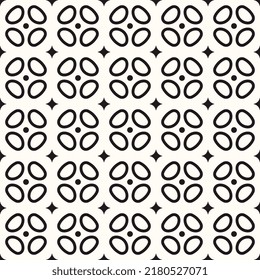Vector Geometric Abstract Seamless Monochrome Pattern Texture Background