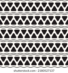 Vector Geometric Abstract Seamless Monochrome Pattern Texture Background