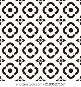 Vector Geometric Abstract Seamless Monochrome Pattern Texture Background