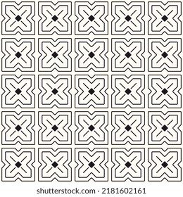 Resumen geométrico vectorial Sensación sin costura de fondo de textura de patrón monocromo