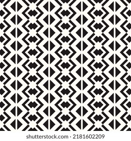 Vector Geometric Abstract Seamless Monochrome Pattern Texture Background