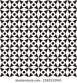 Vector Geometric Abstract Seamless Monochrome Pattern Texture Background