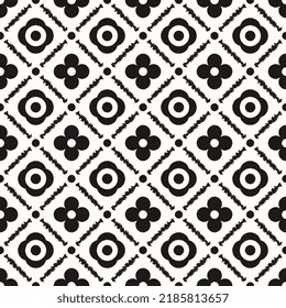 Vector Geometric Abstract Seamless Monochrome Pattern Texture Repeating Background