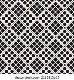 Vector Geometric Abstract Seamless Monochrome Pattern Texture Repeating Background