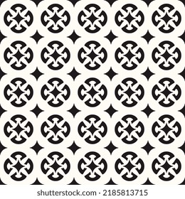 Vector Geometric Abstract Seamless Monochrome Pattern Texture Repeating Background
