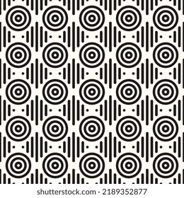 Vector Geometric Abstract Seamless Monochrome Pattern Texture Repeating Background