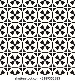 Vector Geometric Abstract Seamless Monochrome Pattern Texture Repeating Background