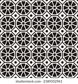 Vector Geometric Abstract Seamless Monochrome Pattern Texture Repeating Background