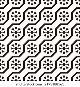 Vector Geometric Abstract Seamless Monochrome Pattern Texture Repeating Background