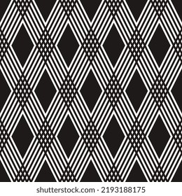 Vector Geometric Abstract Seamless Monochrome Pattern Texture Repeating Background
