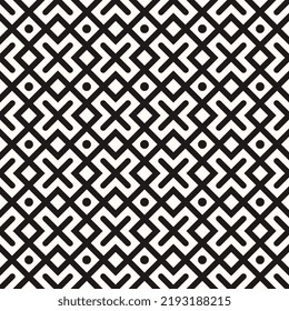 Vektor geometrische abstrakte, nahtlose, einfarbige Muster Textur Wiederholter Hintergrund
