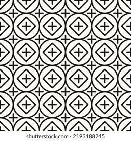Vector Geometric Abstract Seamless Monochrome Pattern Texture Repeating Background