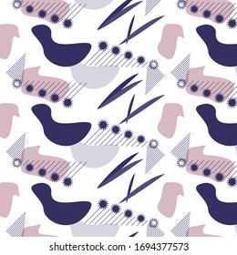 Vector geometric abstract star line leaf style pattern in the white background. Great for fabric garments print wallpaper magazine textile graphic elements surface project.