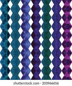 Vector geometric abstract watercolor pattern with vibrant psychedelic gradient triangles