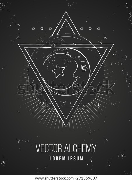 Download Vector Geometric Alchemy Symbol Eye Moon Stock Vector ...