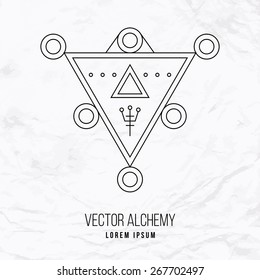 Vector Geometric Alchemy Symbol Triangle Shapes Stock Vector (Royalty ...