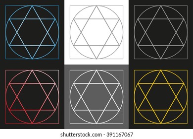 Vector geometric alchemy symbols. 