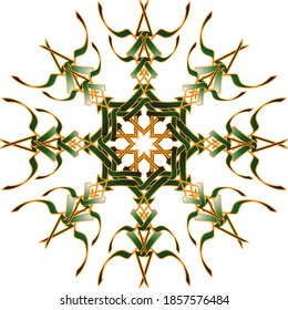 Vector of geometric art with repeated shapes