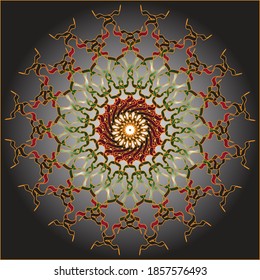 Vector of geometric art with repeated shapes