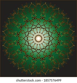 Vector of geometric art with repeated shapes