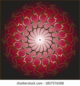 Vector of geometric art with repeated shapes