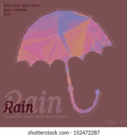 Vector geometric autumn umbrella