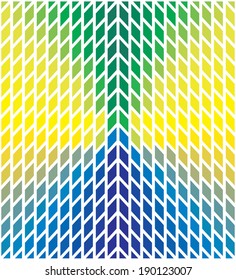 Vector geometric background in Brazil flag concept 
