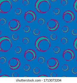 vector geometric background with bright circles on a blue background